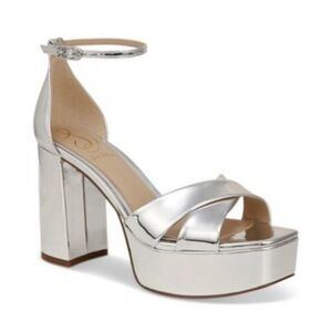 New in the box Sam Edelman Elegant Silver Platform Heels 9.5